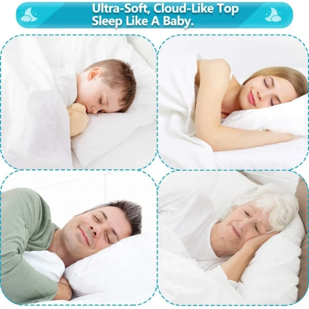 King Mattress Pad - Overfilled with Breathable Snow Down Alternative Filling
